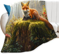 Tijuboni Fox Throw Blanket Fox Gifts for Girls Boys Women Men Kids Adults Soft Flannel Fleece Blanket for Couch Sofa Bed Home Decor 60"x80"