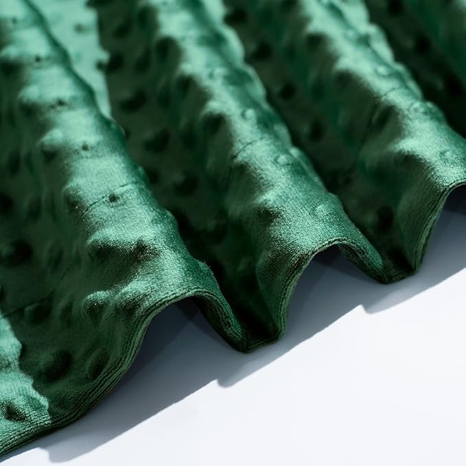 david's kids Micro Fleece Minky Baby Blanket for Boys Girls with Double Layer and Soothing Raised Dots, 40x50 Inches Breathable and Soft Lightweight Receiving Blanket for Newborns, Emerald Green