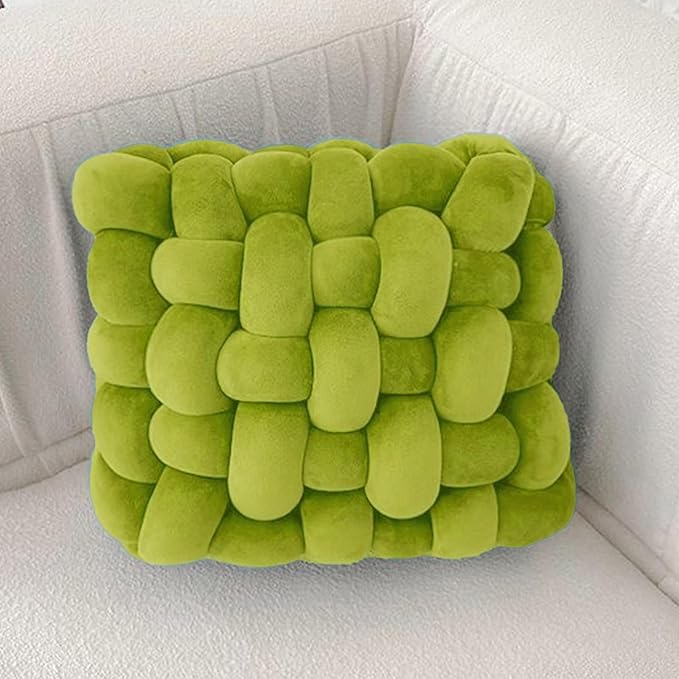 Velvet Chunky Bulky Giant Arm Knitting Yarn, Super Soft Jumbo Tube Weight, Fluffy DIY Crochet Hand Making Washable Yarn for Blanket, Pet Bed, Rugs, Pillow (1.1lb-Green)