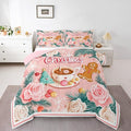 Feelyou Christmas Tree Comforter Set All Season Gingerbread Man Bedding Set with 1 Pillow Cases Merry Christmas Microfiber Kids Twin Bedclothes Xmas Bedroom Decor Duvet Quilt Soft Lightweight