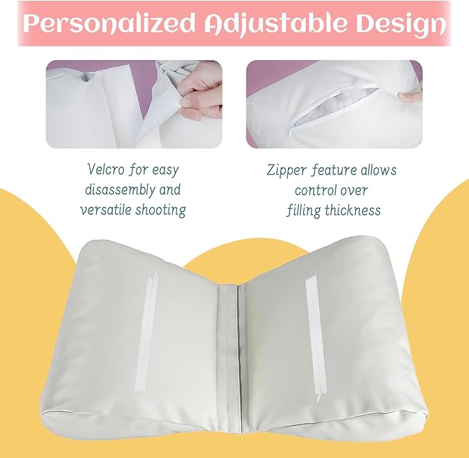 2PC Newborn Photography Butterfly Posing Pillow Basket Filler & Positioner for Babies DIY Newborn Professional Photography Prop White