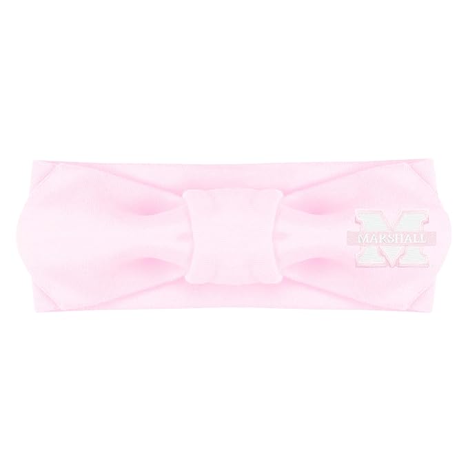 Creative Knitwear Marshall Thundering Herd Infant Girls Pink Solid Hair Knot Headband Embroidered Logo - Size Newborn - 4T