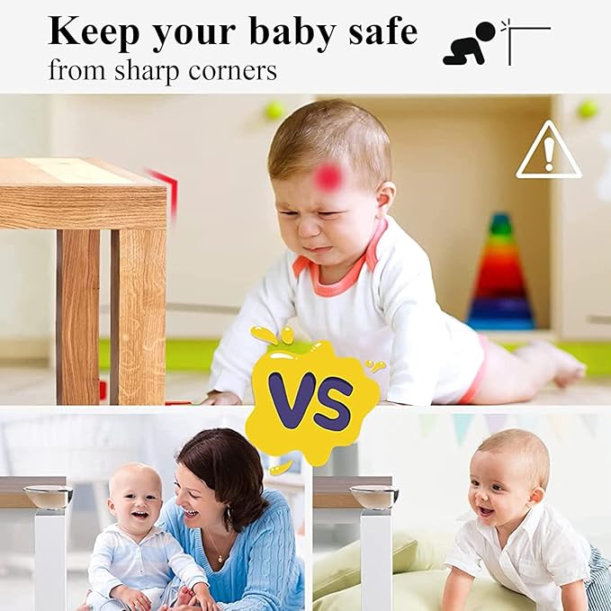 16 Pack Corner Protector for Baby, Clear Corner Protectors, Furniture Corner Guard & Edge Safety Bumpers to Cover Sharp Furniture & Table Edge