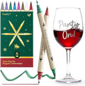 Wine Glass Markers Washable, 8-Pack Dual Tip Erasable Pens | Food Grade Non-Toxic Ink for Glasses, Ceramic | Ideal Christmas Gifts & Party Accessories