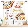 Rainbow Curtains for Classroom, Kids Girls Baby Boho Cute Inspirational Motivational Quotes Cartoon Colorful Pastel Nursery Classroom Bedroom Living Room Bathroom Window Drapes 2 Panels, 55x39 Inch
