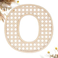 Wooden Rattan Letters 8 inch Wood Letters O for Wall Decor Crafts Boho Nursery Decor for Baby Shower Wedding Bedroom Name Signs Large Rustic Letter Home Decoration
