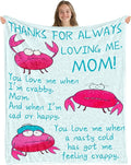 Gifts for Mom, Birthday Gifts for Mom from Daughter, Mother Gifts for Mothers Day Christmas Thanksgiving, Soft Throw Blanket from Son for Sofa Couch 50" x 60"