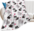Alaskan Malamute Dog Blanket - Cute Throw for Girls, Women, Kids, Adults - Soft Warm Cozy Fleece for Couch, Sofa, Bed - Alaskan Dog Gifts and Decor - 80"x60"