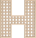 Large Boho Wooden Rattan Letters 12 inch for Nursery Decor Wood Letter H Wall Decors for Baby Girl Boy Bedroom Home Rustic Name Sign Birthday Wedding Decorative Letters