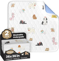 Bed Wetting Pads for Kids & Toddlers, 36"x36" 5 Layer Waterproof Washable Pee Pads, Potty Training Mattress Protector, Absorbent Chuck Pads Non Slip for Bedwetting Kids, Hospitals, Pet (White,2Packs)