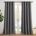NICETOWN Blackout Curtains 96 inches Long for Living Room, Room Darkening Curtains Grey 2 Panels, 3 Pass Microfiber Noise Reducing Thermal Insulated Solid Ring Top Blackout Window Drapes