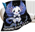 Tijuboni Axolotl Gaming Throw Blanket Game Gifts for Girls Boys Women Men Kids Adults Soft Flannel Fleece Blanket for Couch Sofa Bed Home Decor 40"x50"