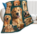 Tijuboni Golden Retriever Throw Blanket Dog Gifts for Girls Boys Women Men Kids Adults Soft Flannel Fleece Blanket for Couch Sofa Bed Home Decor 40"x50"