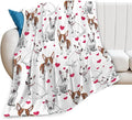 Tijuboni Bull Terrier Throw Blanket Dog Gifts for Girls Boys Women Men Kids Adults Soft Flannel Fleece Blanket for Couch Sofa Bed Home Decor 60"x80"