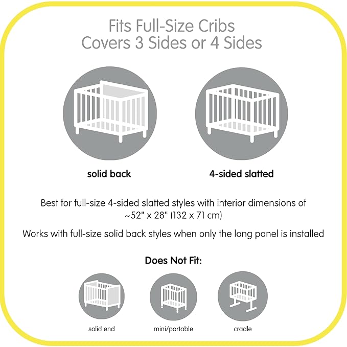BreathableBaby Breathable Mesh Liner for Full-Size Cribs, Classic 3mm Mesh, Blue Green Aqua (Size 4FS Covers 3 or 4 Sides)