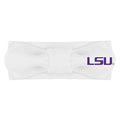 Creative Knitwear LSU Tigers Infant Girls White Solid Hair Knot Headband Embroidered Logo - Size Newborn - 4T