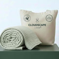 Cloud Scape Linen Extra Large 4 Layer Muslin Throw Blanket - 100% Cotton Gauze, Lightweight & Breathable All Season, Pre-Washed, for Couch & Bed, 50x70, Seafoam Green