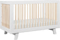 Babyletto Hudson 3-in-1 Convertible Baby Crib with Wooden Toddler Bed & Daybed Conversion - Easy to Assemble & GREENGUARD Gold Certified - 4 Adjustable Mattress Heights - White & Washed Natural