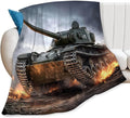 Tijuboni Military Tank Throw Blanket Army Gifts for Boys Men Girls Women Kids Adults Soft Flannel Fleece Blanket for Couch Sofa Bed Home Decor 50"x60"
