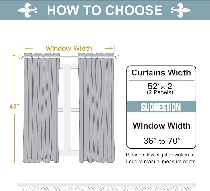 ChrisDowa Grommet Room Darkening Curtains for Bedroom and Living Room - 2 Panels Set Thermal Insulated Blackout Curtains (Mustard Yellow, 52W x 45L)