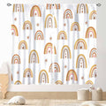 Boho Rainbow Curtains, Kids Girls Baby Cute LovelyRetro Vintage Rainbow Pastel Aesthetic Bohemian Window Curtains for Classroom Bedroom Living Room Nursery Playroom Drapery 2 Panels Set, 42"x63" Inch