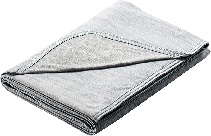 Cooling Blanket Keep Cool in Hot Summer, 51 X 67in Twin or Baby Size Blanket for Adults, Children, Babies Japanese Q-Max 0.5 Technology Arc-Chill Cooling Fiber, Breathable Comfortable All-Season-Gray