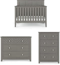 Child Craft Atwood Crib, Dresser and Chest Nursery Set, 3-Piece, Includes 4-in-1 Convertible Crib, Dresser and Chest, Grows with Your Baby (Lunar Gray)