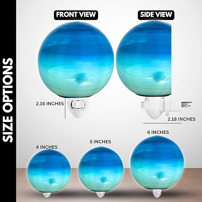 Neptune Night Lights | 6" Neptune Night Lamp LED Light | 3D Solar System NightLight, Planet Home Décor, Space Nursery, Kids Room, Space Gift, Birthday Gifts, Bedroom Decorations