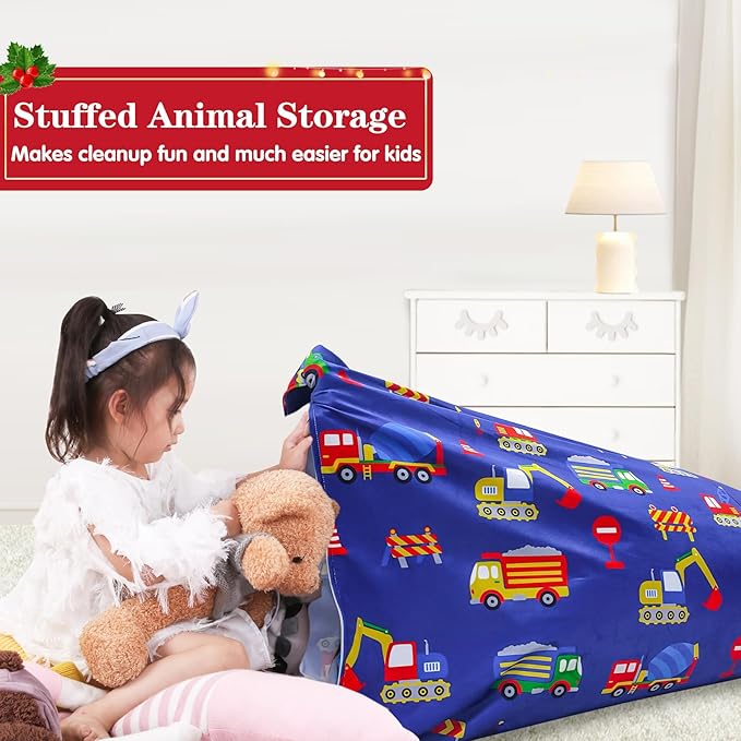 Jorbest Stuffed Animal Bean Bag Storage, Cute Excavator Stuffed Animal Storage for Kids and Adults, Luxury Velvet Bean Bag Covers Only without Filling, (200 L/52 Gal)