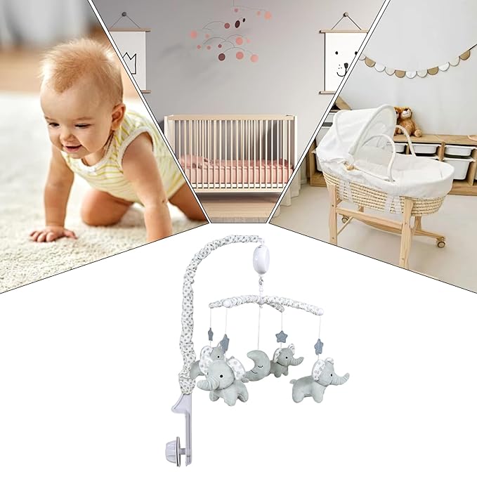 Crib Mobile Toy - Wind-Up Cradle, High Contrast Mobiles with Adorable Animal Figures for Visual Engagement | Nursery Decor for Boys, Girls, Soothing Playtime, Early Sensory Development Moments