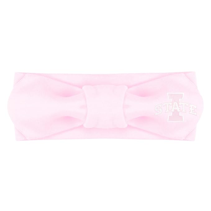Creative Knitwear Iowa State Cyclones Infant Girls Pink Solid Hair Knot Headband Embroidered Logo - Size Newborn - 4T