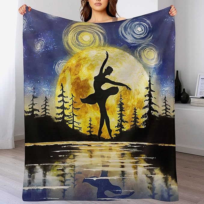 Dance Gifts for Girls & Boys - Soft, Warm Fleece & Flannel Plush Blankets for Bed, Sofa, Couch - 50"x60"
