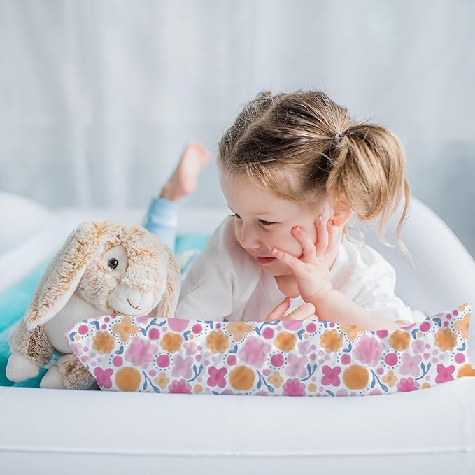Little Sleepy Head Youth Pillow with Pillowcase 16x22, Soft Jumbo Toddler Pillows, Hypoallergenic Pillow Case - Best Kids Pillows for Sleeping, Perfect Kids Travel Pillows (Whimsy Garden)