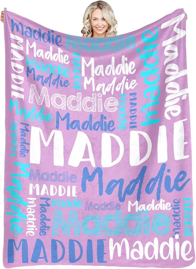 Dr.TOUGH Personalized Blankets with Name Customized Baby Blankets for Girls Boys Adults Monogrammed Blankets and Throws Christmas Birthday Mothers Fathers Valentines Day Gift (Grass-Green,60''×80'')