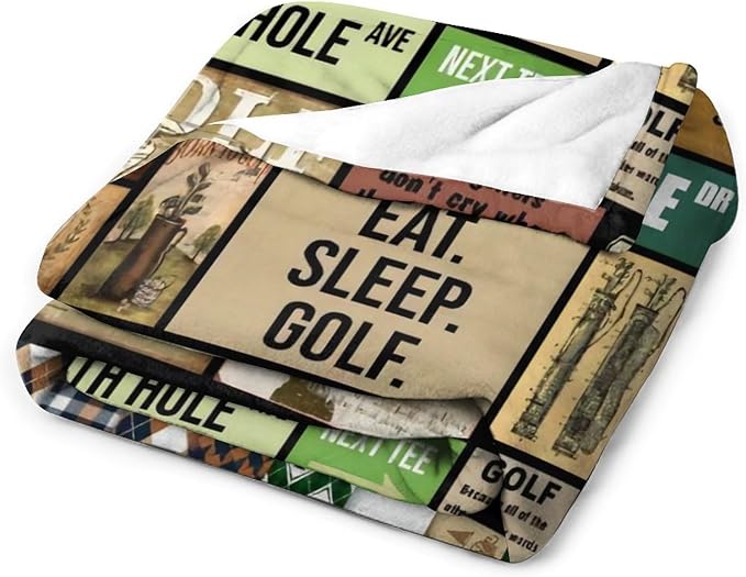 Golf Blanket Gifts for Golf Lovers Golf Throw Blanket for Women Men Adults Soft Warm Cozy Fleece Blanket for Couch Sofa Bed 50"x60"