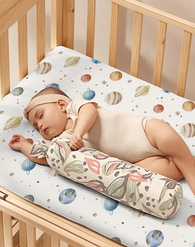 Pack and Play Sheets 2 Pack, Fitted Jersey Knit Mini Crib Sheets for Baby Boys and Girls, Compatible with Graco Pack N Play and Mini Crib Mattress (Daisy Check, Pack N Play/Mini Crib Sheets)