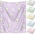 Personalized Easter Baby Blanket With Names & Cute Animals - Customized Baskets for Boys, Girls & Kids - Newborn Soft