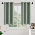 NICETOWN Sage Green Room Darkening Curtains 45 Inches Long 2 Panels for Living Room, Bedroom, Nursery Summer Thermal Insulated Blackout Drapes Grommet Noise Reducing Window Treatment, W40