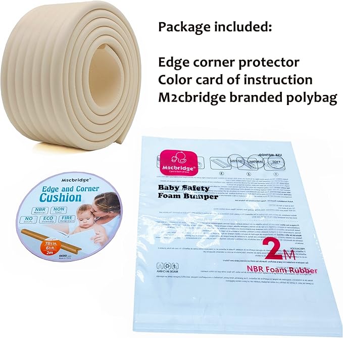 M2cbridge Multifunctional Edge and Corner Guard Coverage Baby Safety Bumper DIY (Pink 13.1ft)
