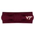 Creative Knitwear Virginia Tech Hokies Infant Girls Maroon Solid Hair Knot Headband Embroidered Logo - Size Newborn - 4T