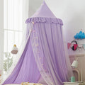 Bed Canopy for Girls, Double Layer Dome Mosquito Net Princess Canopy for Girls Bed Room Decor Reading Nook (Purple)