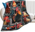 Tijuboni Rooster Chicken Throw Blanket Rooster Gifts for Girls Boys Women Men Kids Adults Soft Flannel Fleece Blanket for Couch Sofa Bed Home Decor 50"x60"