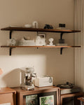 12x60 Inch Rustic Walnut Wood Floating Shelves 2-Pack - Farmhouse Walnut Wall Shelves with 100 lbs Capacity, Easy Installation for Living Room, Kitchen, Bathroom
