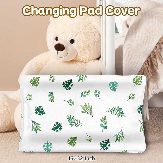 Custom Name Crib Bedding Set, 3 Pcs Personalized Baby Crib Bedding Set, Soft Green Elephant Nursery Crib Sets for Boys Girls, Double Layer Toddler Bedding Set Customized Gifts for Newborn Kids