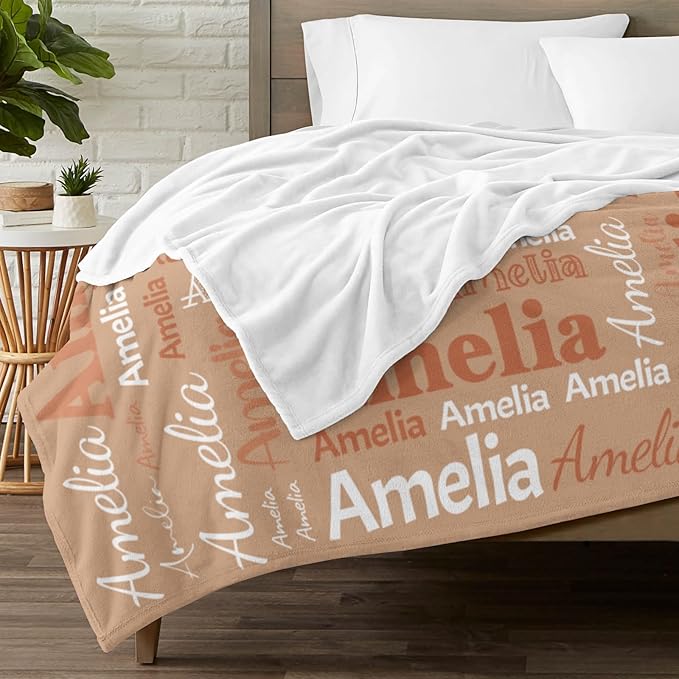 Dr.TOUGH Personalized Blanket for Adult Kids with Name Customized Blankets Personalized Throw Blanket for Christmas Birthday Gifts