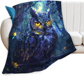 Tijuboni Owl Throw Blanket Owl Gifts for Girls Boys Women Men Kids Adults Soft Flannel Fleece Blanket for Couch Sofa Bed Home Decor 40"x50"