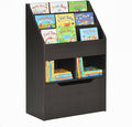 HOMCOM Kids Bookcase Multi-Shelf Rack Organizer with Storage Drawer for Books, Playroom, Brown