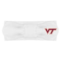 Creative Knitwear Virginia Tech Hokies Infant Girls White Solid Hair Knot Headband Embroidered Logo - Size Newborn - 4T