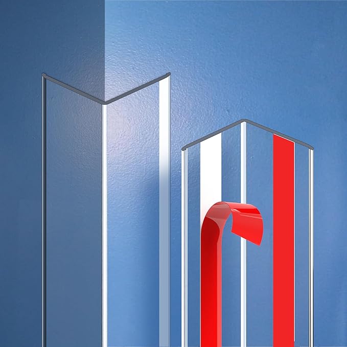 Clear Self-Adhesive Wall Corner Protectors-2 PCS of Corner Guards & Edge Protector for Baby, Furniture, Door, Tables, Cover Sharp Furniture, Easy to Install (3cmx150cm/1.18inx59.1in)
