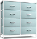 Sorbus Kids Dresser with 8 Drawers - Storage Unit Organizer Chest for Clothes - Bedroom, Kids Room, Nursery, & Closet (Aqua, 31.5 x 12 x 32-8 Drawer)